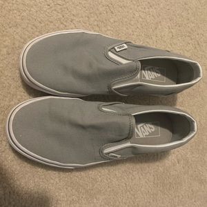 Gray slip on vans